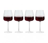 Dibor Wine Glasses Set of 4 Contemporary Style Glassware Tableware Dishwasher Safe Drinking Glasses with Ribbed Finish (630ml)