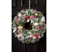 Dibor Winter Forest Treasures Front Door Wreath Christmas Wreath 38cm in Green Dibor Green