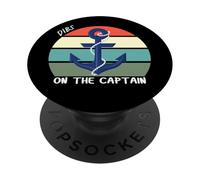 Dibs On The Captain, Funny Captain Shirt, Hot Boat Captain PopSockets Adhesive PopGrip