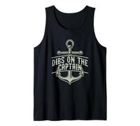 Dibs On The Captain Sailor Sail Crew Tank Top