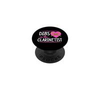 Dibs On The Clarinetist Romantic Valentine's Day PopSockets Adhesive PopGrip