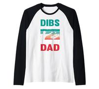 Dibs On The Cornhole Dad Bean Bag Toss Game Cornhole Player Raglan Baseball Tee