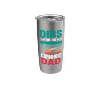 Dibs On The Cornhole Dad Bean Bag Toss Game Cornhole Player Stainless Steel Insulated Tumbler