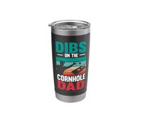 Dibs On The Cornhole Dad Bean Bag Toss Game Cornhole Player Stainless Steel Insulated Tumbler