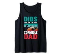 Dibs On The Cornhole Dad Bean Bag Toss Game Cornhole Player Tank Top