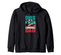 Dibs On The Cornhole Dad Bean Bag Toss Game Cornhole Player Zip Hoodie