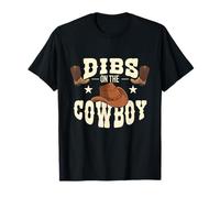 Dibs On The Cowboy Rodeo Ranch Girlfriend Wife Lipstick T-Shirt