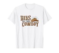 Dibs On The Cowboy Rodeo Ranch Girlfriend Wife Lipstick T-Shirt