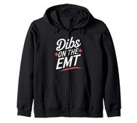 Dibs On The Emt Wife Girlfriend Partner Zip Hoodie