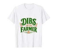 Dibs On The Farmer - Funny Farming Value Graphic T-Shirt, Men, White, M