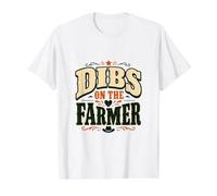 Dibs On The Farmer - Funny Farming Value Graphic T-Shirt, Men, White, XL