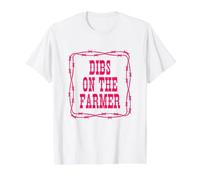 Dibs On The Farmer - Funny Farming Value Graphic T-Shirt, Men, White, XL