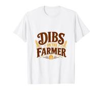 Dibs On The Farmer - Funny Farming Value Graphic T-Shirt, Men, White, XL
