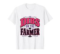 Dibs On The Farmer - Funny Farming Value Graphic T-Shirt, Men, White, XL