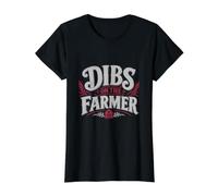 Dibs On The Farmer - Funny Farming Value Graphic T-Shirt, Women, Black, M