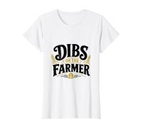 Dibs On The Farmer - Funny Farming Value Graphic T-Shirt, Women, White, L