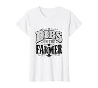 Dibs On The Farmer - Funny Farming Value Graphic T-Shirt, Women, White, M