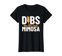 Dibs On The Last Mimosa Value Graphic T-Shirt, Women, Black, S