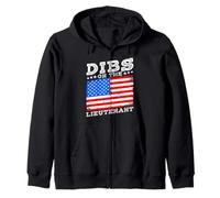 DIBS ON THE LIEUTENANT Funny Military Partner Zip Hoodie