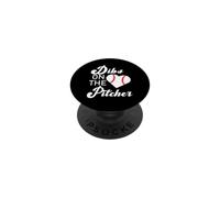 Dibs On The Pitcher - Baseball Pitcher Mom Wife Girlfriend PopSockets Adhesive PopGrip