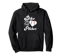 Dibs On The Pitcher - Baseball Pitcher Mom Wife Girlfriend Pullover Hoodie