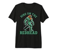 Dibs On The Redhead Ginger Bigfoot St Patricks Day Shamrock Premium T-Shirt