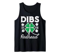 Dibs On The Redhead Shamrock St Patricks Day Women Men Kids Tank Top