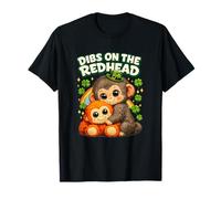 Dibs On The Redhead St Patrick's Day Punch Monkey Cuddling T-Shirt