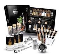 DIBYS Make Your Own Tonic Water Kit with 12 Natural Botanicals & Accessories | DIY Tonic Infusion Kit with 4 Recipe Cards for Cocktails | Gin and Tonic Lovers Gifts for Men & Women | Tasting Set