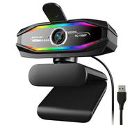 Diccik 1080P Webcam with Microphone, Full HD Video Calling Web Camera, HD Light Correction Streaming Webcam, USB Computer Camera with Privacy Cover & Sync Indicator Light,Plug and Play PC Web cam