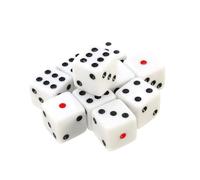 Dice,10 pcs Polyhedral Dices Set Clear 6 Sided Dices Yoga Dice for DND MTG RPG Dungeons and Dragons Party 16mm White
