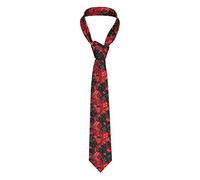 Dice Abstract 3d Red Black Fun Men'S Silk Tie Casual Gentleman Necktie Fashion Gift One Size