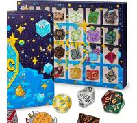 Dice Advent Calendar - Dice Advent Christmas Calendar With 24 Pieces Distinctive Multifaceted-Dice Playing Tabletop Game For Family Bonding Activities Festive For Thanksgiving, Birthday Present