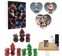Dice AdventCalendar 2024, 24 Days Countdown To Christmas Dice Set, Christmas Holiday Countdown AdventCalendar With Dice For Kids And Adults