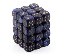 Dice Block with 36 d6 Scarab Royal Blue w/gold (US IMPORT)