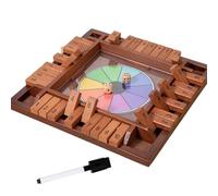 Dice Board - Wooden Dice Game | Four-sided Educational Number Chess for Adult Child Home Family Bar Gathering Women Men Travel