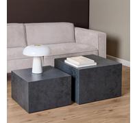 Dice Coffee Table - Square - Black Ocean - Set of 2