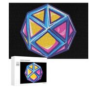 Dice Colorful Funny Wooden Picture Puzzle Wood Jigsaw Creative Gift for Adults And Family Game