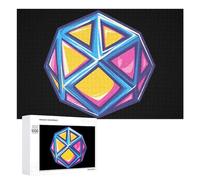 Dice Colorful Funny Wooden Picture Puzzle Wood Jigsaw Creative Gift for Adults And Family Game