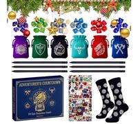 Dice Countdown Calendar - Unleash The Creativity, Polyhedral , Holiday Activity Box | Festive Family Attendance Set Features To In Class Parties And Creative Day