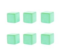 Dice Cubes DIY Unfinished Plastic Dice Blocks 6PCS Set for Board Games Teaching Scenes Personalized Learning Family Game Time Party Favors Classroom Decorations (Green)