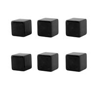 Dice Cubes DIY Unfinished Plastic Dice Blocks 6PCS Set for Board Games Teaching Scenes Personalized Learning Family Game Time Party Favors Classroom Decorations (Black)