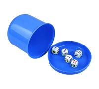 Dice Cup Game, Dice Shaker Set with 5 Dicefor Party Family Fun and Bar Entertainment, Abs Shaker Cup with Stacking Design for Birthday Games and Interactive Group Play