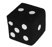 Dice Design Foot Stool, Soft Comfortable Sturdy Base Cube Stool with Solid Wood, Simple Warm Foot Rest Stool for Home Living Room Bedroom for Decoration (Black)