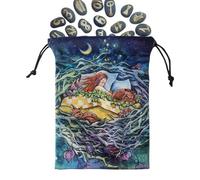 Dice Drawstring Bag - Animal Print Tarot Card Drawstring Bags,Gift Bag,Storage Pocket,Velvet Bags,Color Double Sided for Crystals, Dice, Tarot Cards, SXF11#, verwijzen naar de beschrijving, Unisex