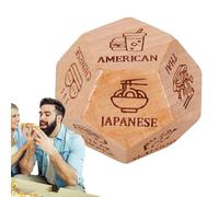 Dice for Couples - Funny Wooden Date Gift for Couples | Durable Dinner Dice with Pattern, Portable Dice for Night Date Decision, Dice for No