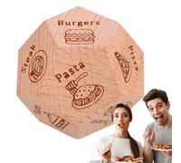 Dice for Night Date: Creative Wooden Dice for Meal Ideas, Fun Food Board Game for Romantic Nights, Dinner Options for Two, Dice for Intimate Dinners