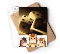 Dice Gambling Points Photo Postcards Envelopes Cards Mailing Year Horse