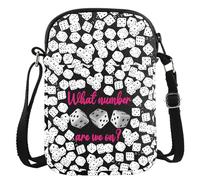 Dice Game Crossbody Bag Gambling Lover Gift What Number Are We On Gambler Gift Lucky Game Night Wallet Bag, What Number Crossbody Bag