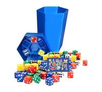 Dice Game Families, Fast-Paced Board Game, 2-6 Player Interactive Fun, Compact Travel Set for Classroom, Camping, Party, School, Picnic, Indoor Play, 2.99x2.99x5.98 inches